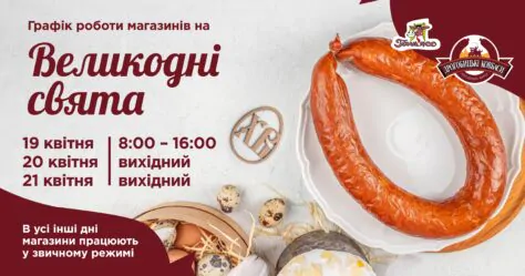 Графік роботи магазинів на Великодні Свята
